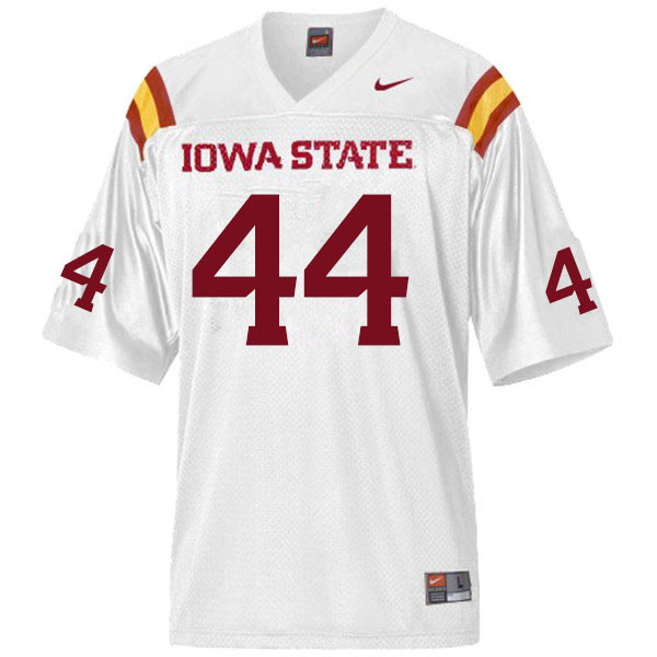 Men #44 Bobby McMillen III Iowa State Cyclones College Football Jerseys Sale-White - Click Image to Close